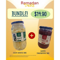 CELERY (KEREVIZ) 800G +TOMATO&PEPPER MIXED DICED 590G *BUNDLE*